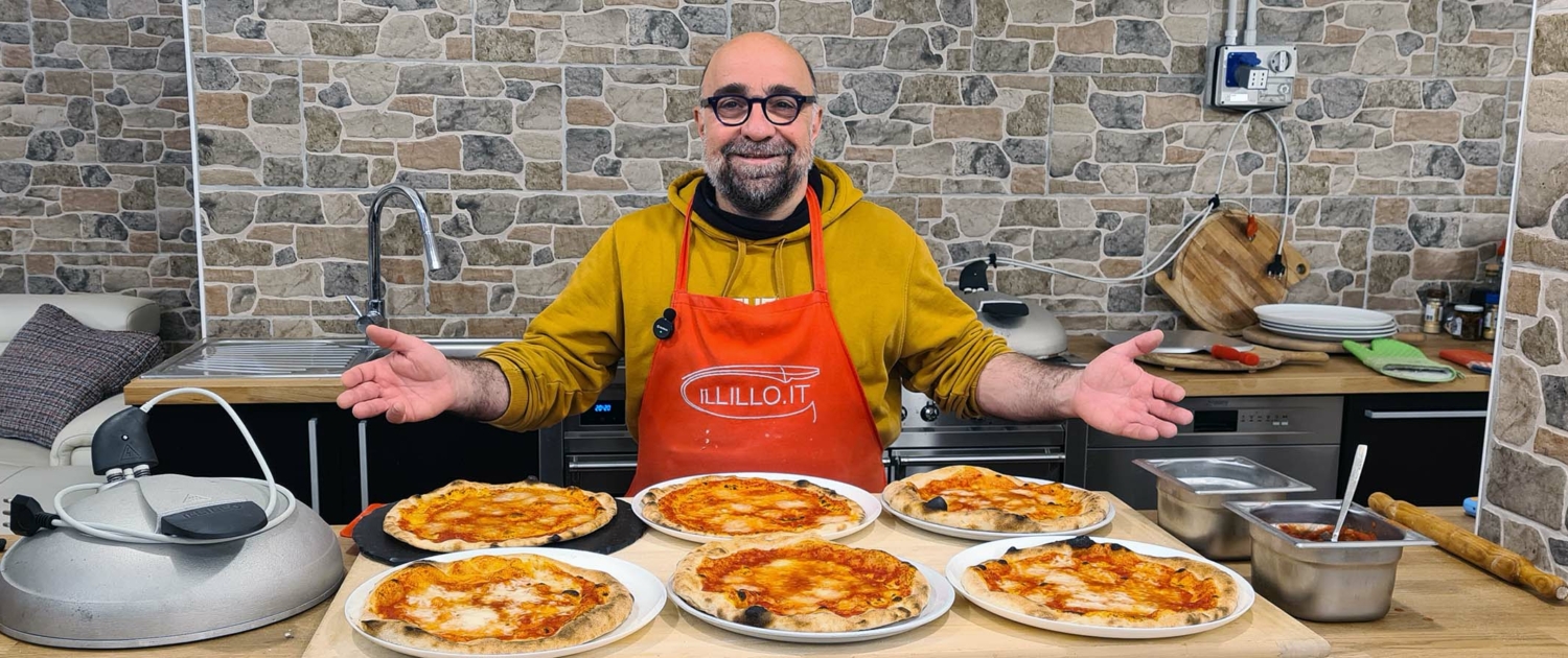 Eccola la pizza cotta col forno per pizza illillo.